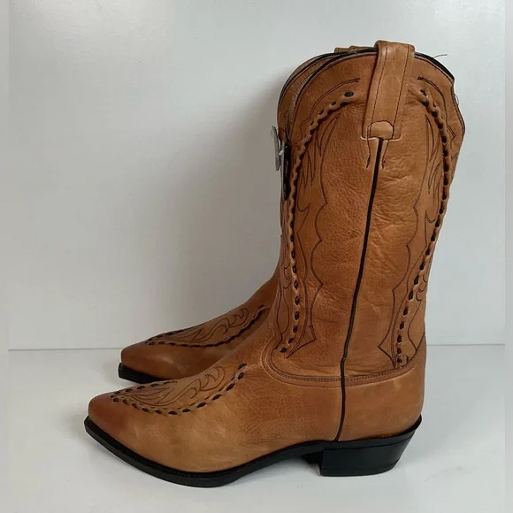 Dan Post Buck Lace Cowboy Work Boots 12 EW Albany Oil Resistant